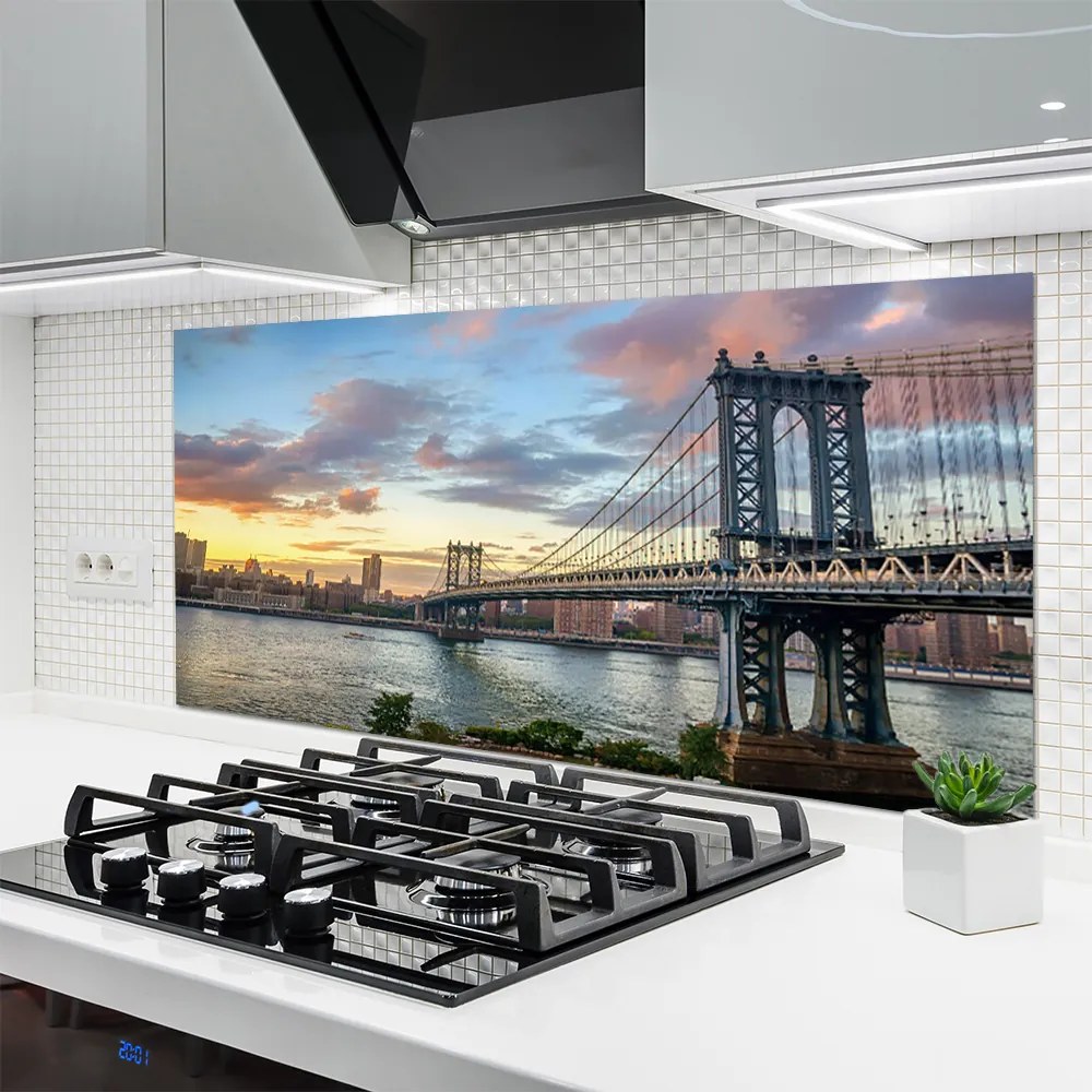 Panel Kuchenny Stalowy Gigant Nad Rzeką