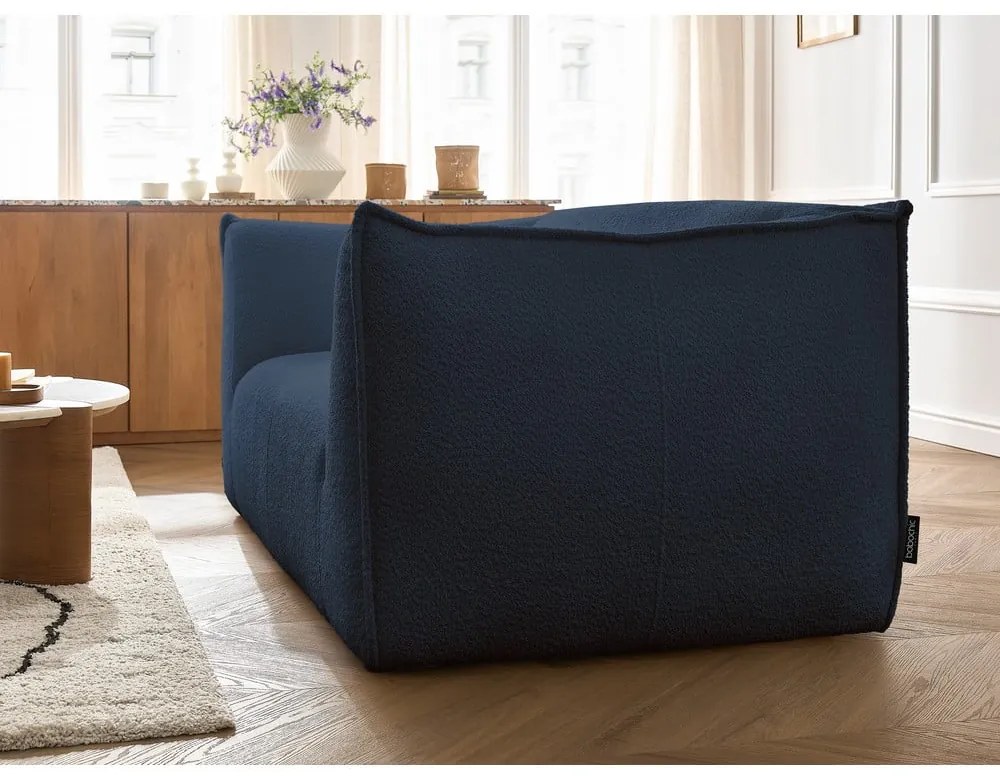Ciemnoniebieska sofa z materiału bouclé 170 cm Giorgia – Bobochic Paris