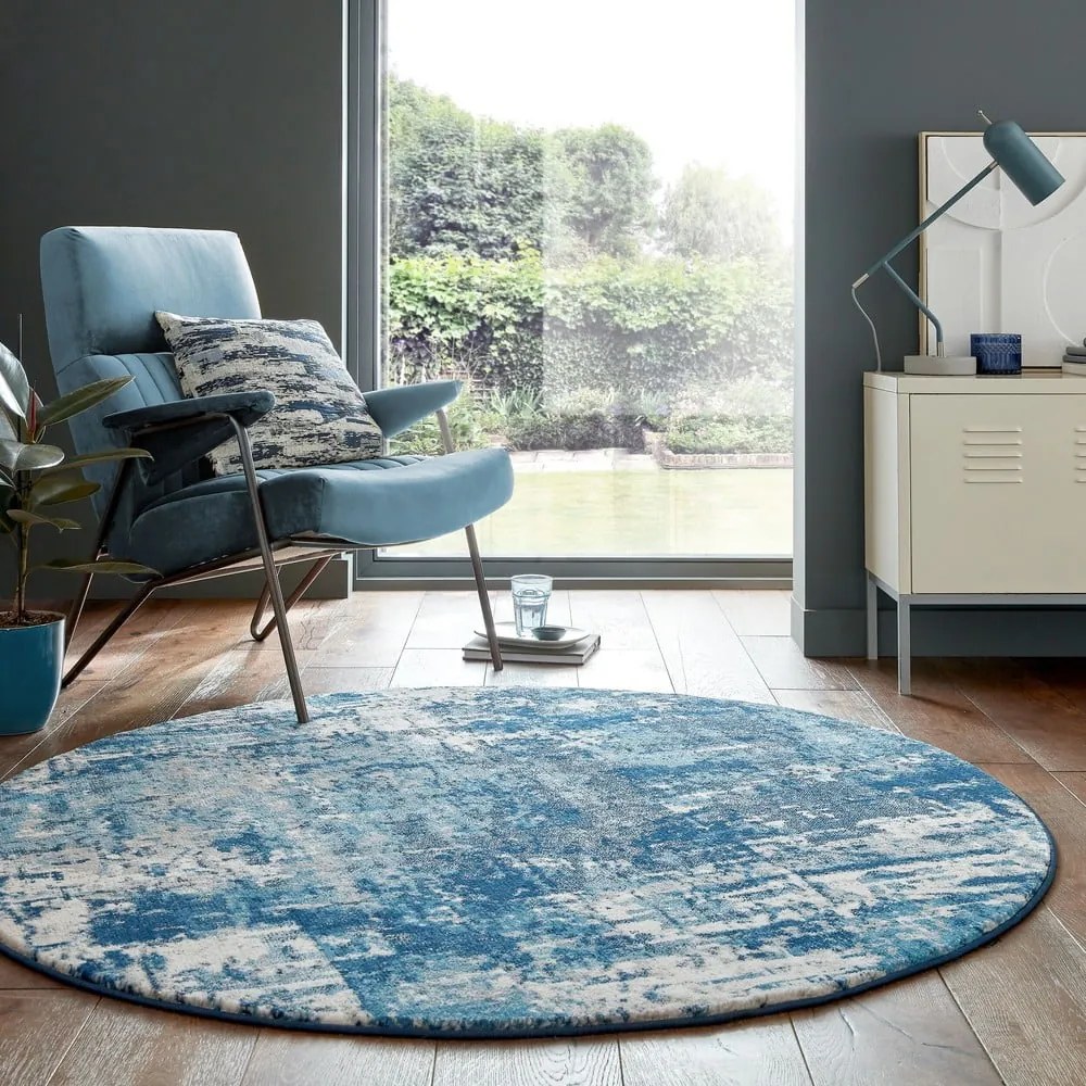 Niebieski okrągły dywan ø 160 cm Cocktail Wonderlust – Flair Rugs