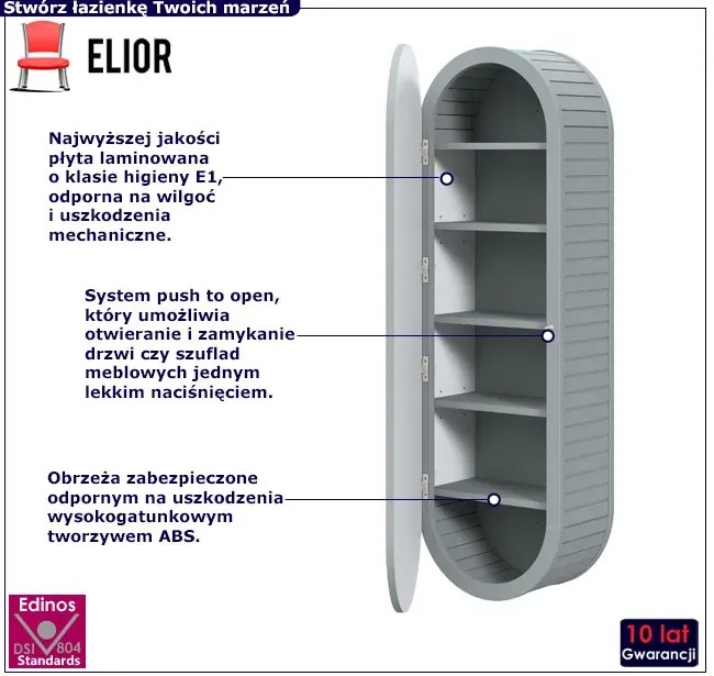 Nowoczesna szafka łazienkowa w kolorze fiord W7-N08