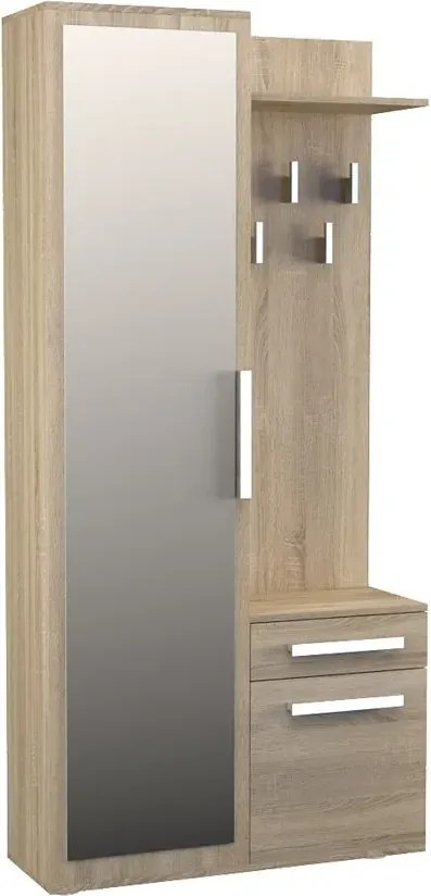 Garderoba Z Lustrem Dąb Sonoma R1-W96