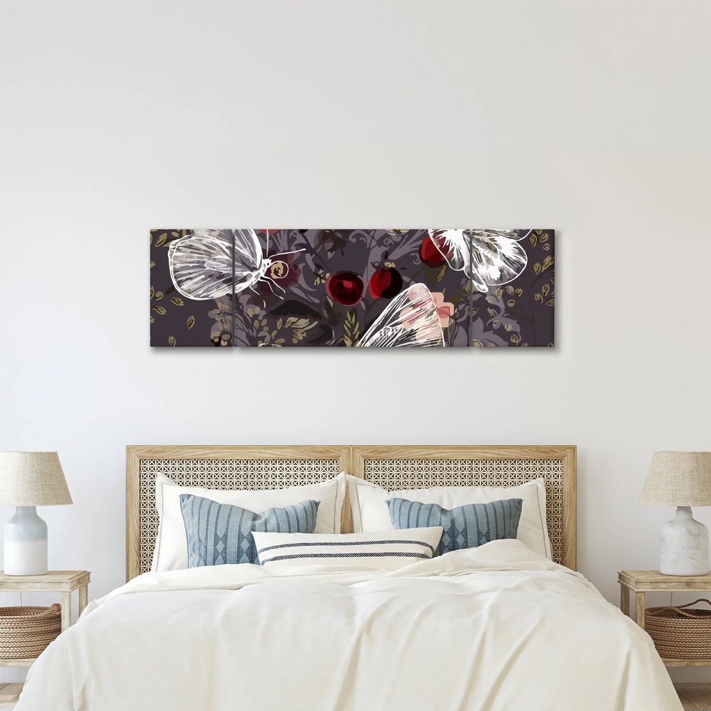 Obraz motyli (170x50 cm)