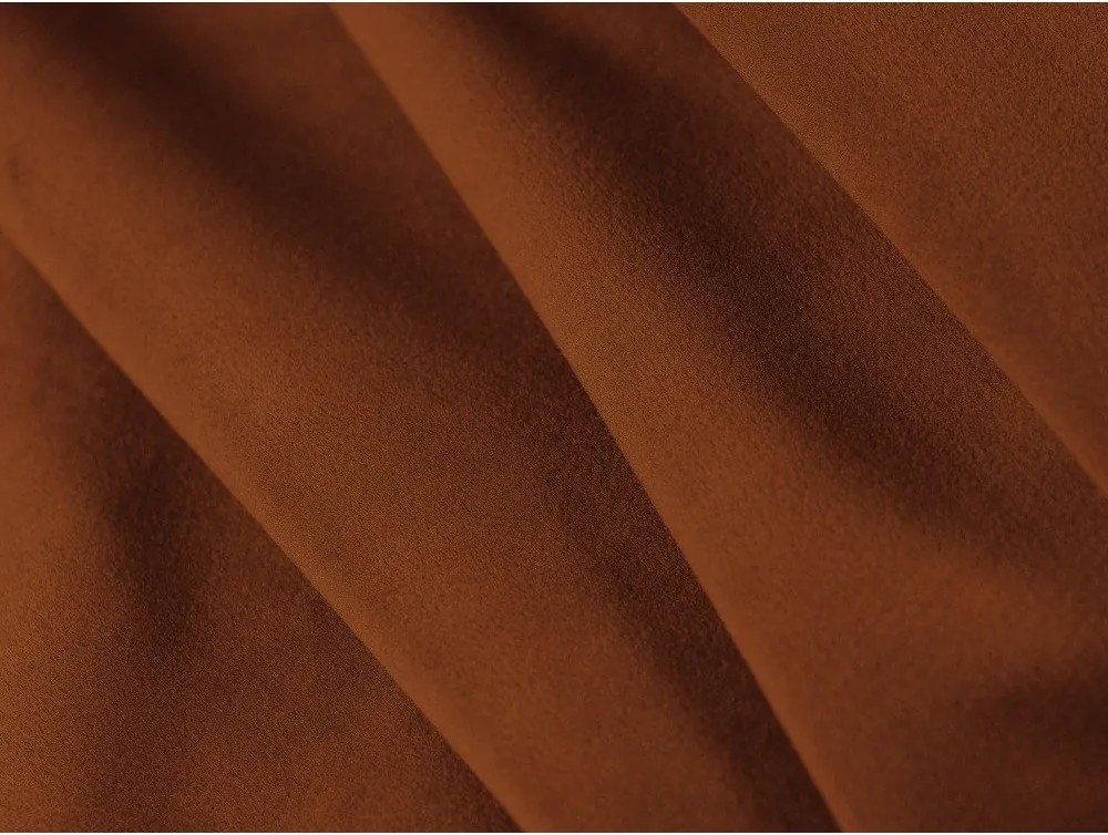 Aksamitna rozkładana sofa w kolorze terakoty 209 cm Shannon – Cosmopolitan Design