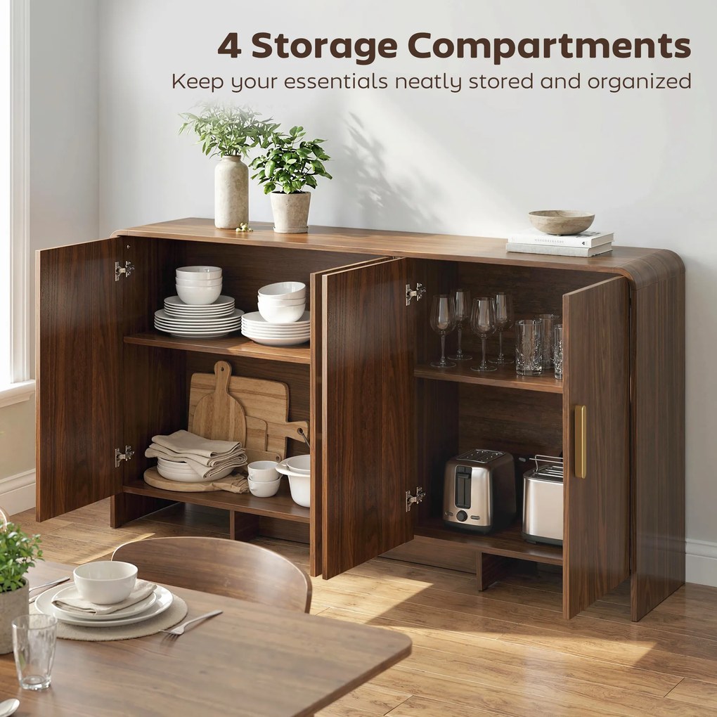 HOMCOM mit arbeitsplatte küchenschränke vorratsschrank schrank küchenkommode küchen esszimmer tv-kommode | Aosom PL