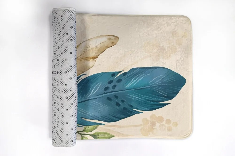 Dywanik łazienkowy Dywanik łazienkowy Piórko i kwiaty