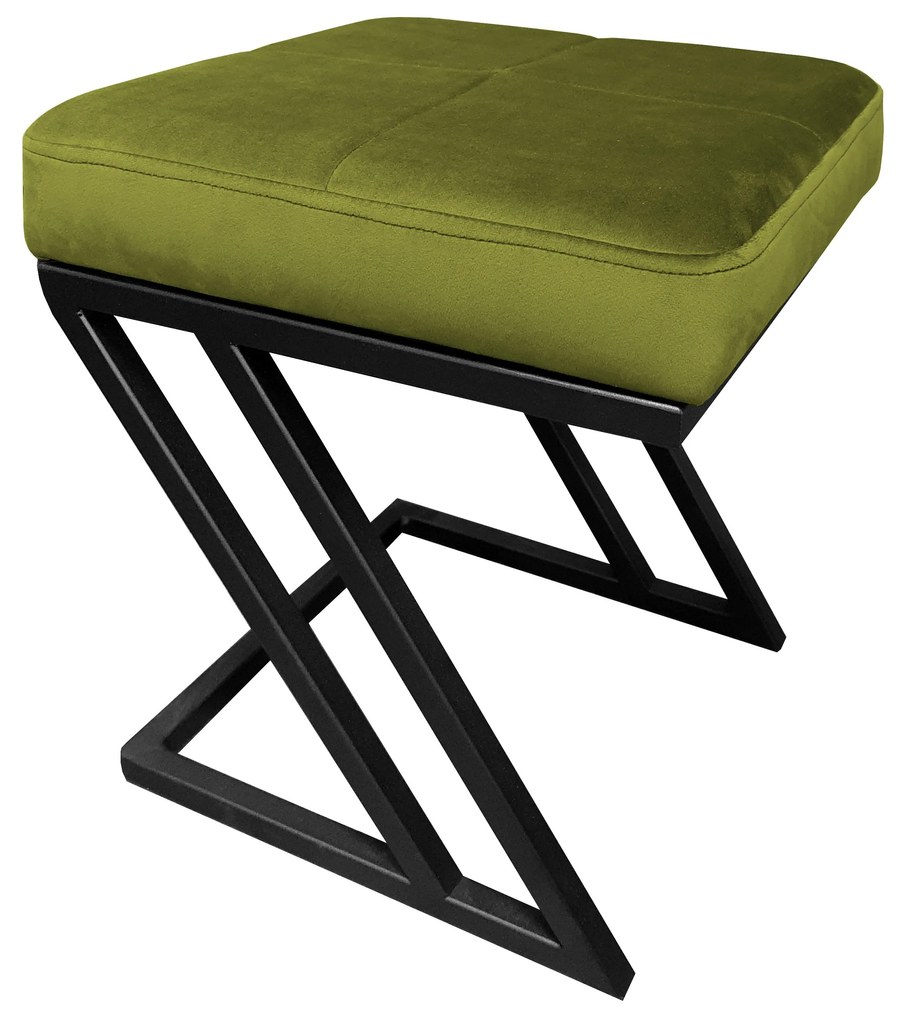Pufa ZETA LOFT ławka taboret podnóżek metal BL75