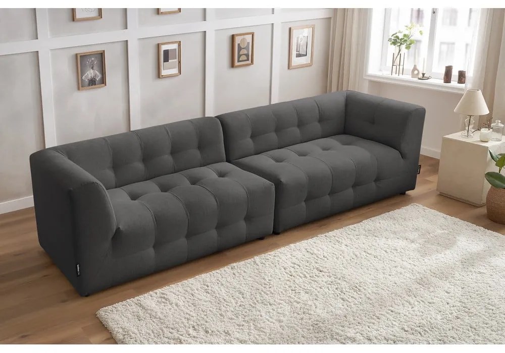 Ciemnoszara sofa 324 cm Kleber – Bobochic Paris