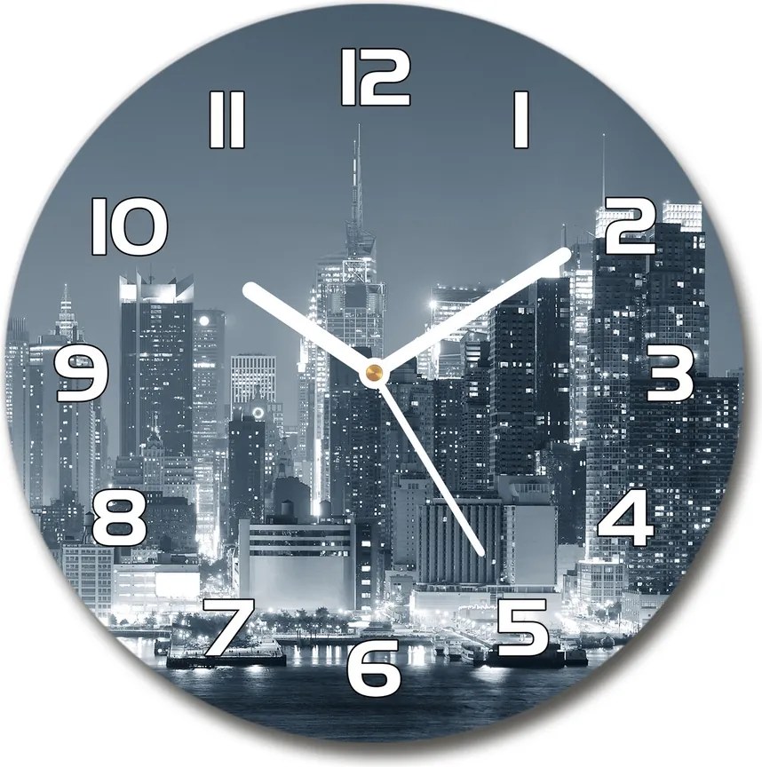 Zegar szklany okrągły Manhattan Nowy Jork