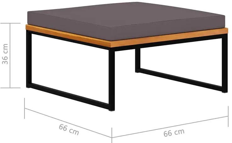 Tapicerowana pufa z metalową podstawą F1-K96