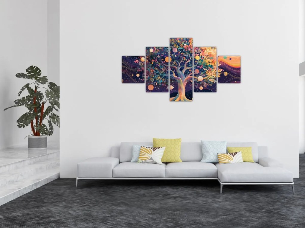 Obraz – Fioletowe drzewo pełne energii (125x70 cm)