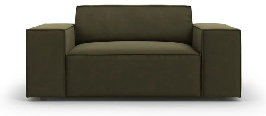 Zielony aksamitny fotel Jodie – Micadoni Home