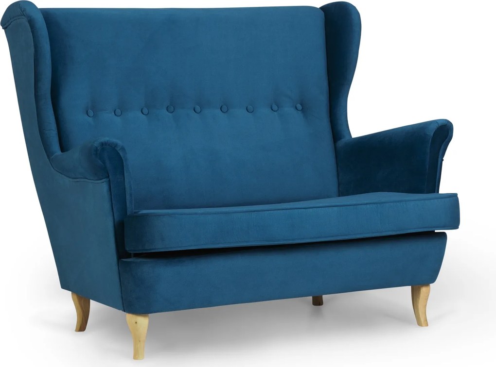Stylizowana sofa dwuosobowa typu uszak Leo