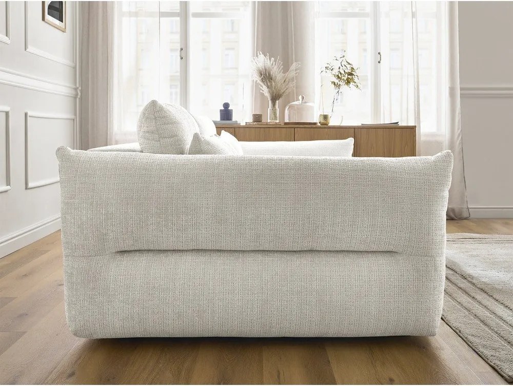 Biała sofa z tkaniny szenilowej 276 cm Neil – Bobochic Paris