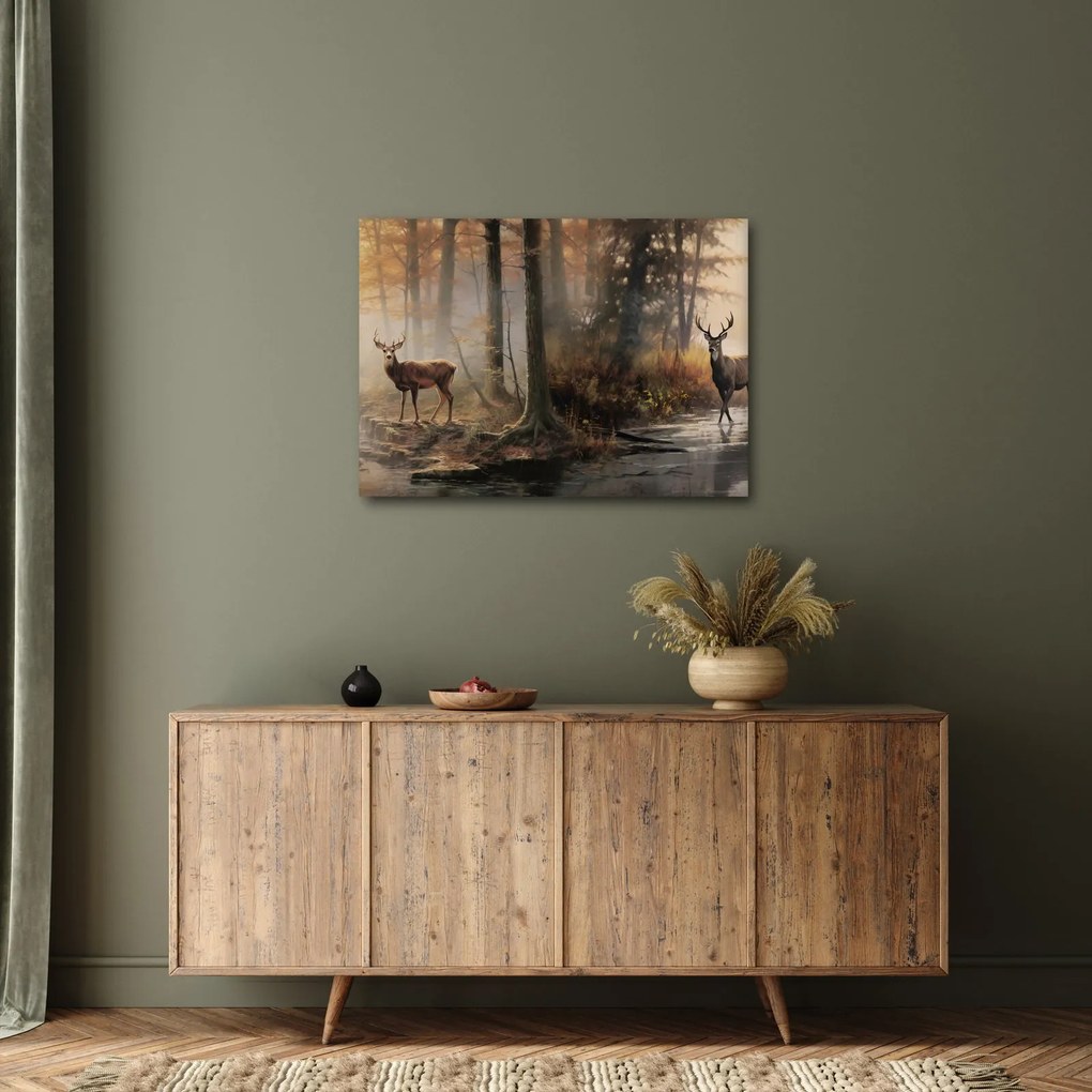 Obraz - Obraz dzikiej przyrody w stylu vintage (70x50 cm)