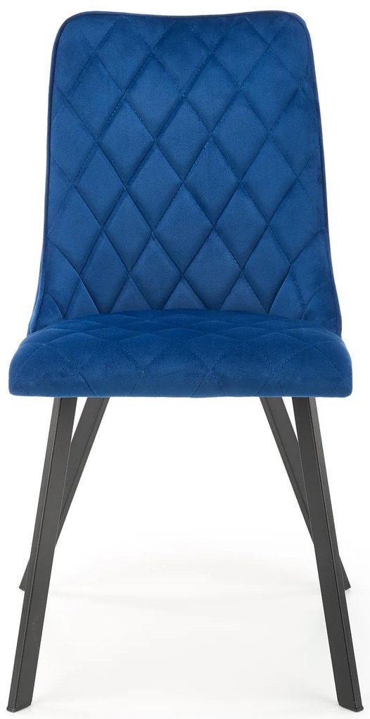 Krzesło granatowy velvet, K450 nowoczesne, loftowe, wygodne, BLUVEL 86