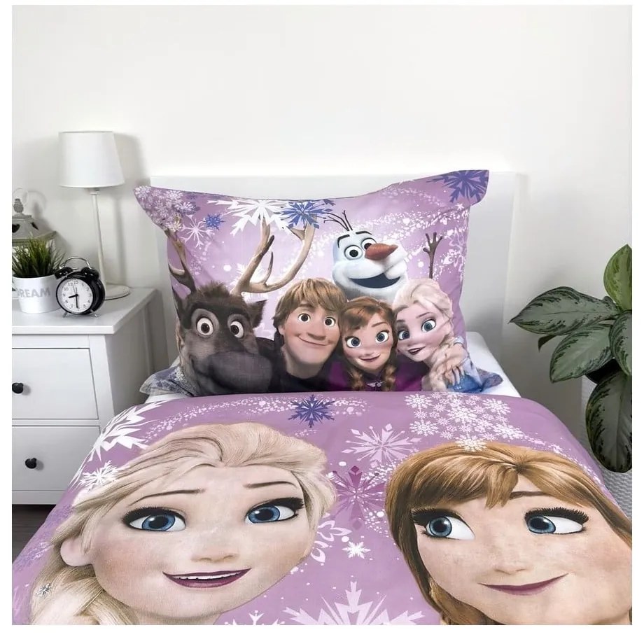 Bawełniana pościel dziecięca jednoosobowa 140x200 cm Frozen – Jerry Fabrics