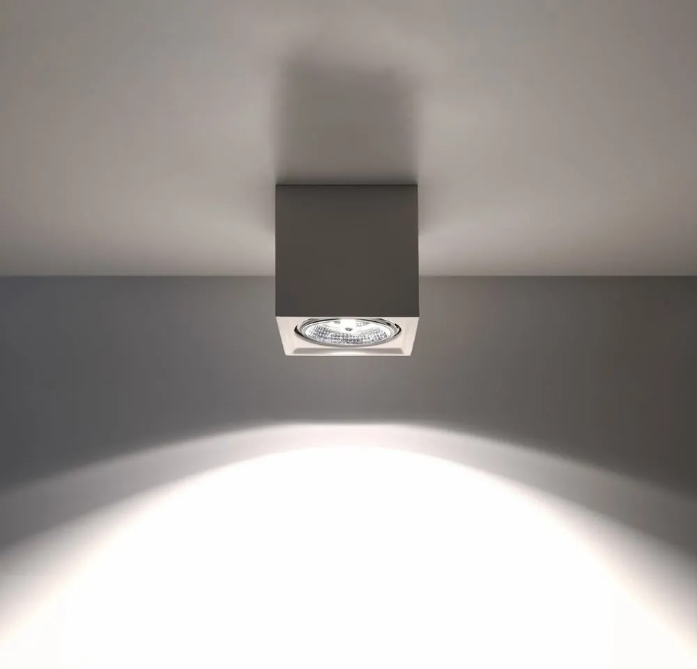 Biała lampa sufitowa 14x14 cm Duozone – Nice Lamps
