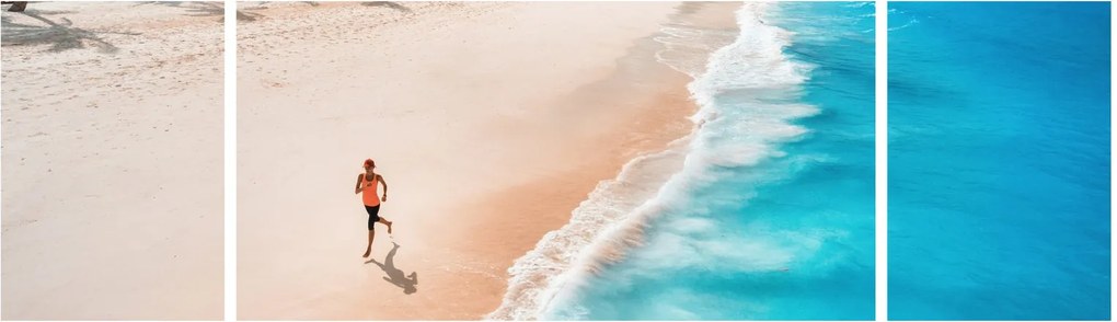 Obraz - Bieg na plaży (170x50 cm)