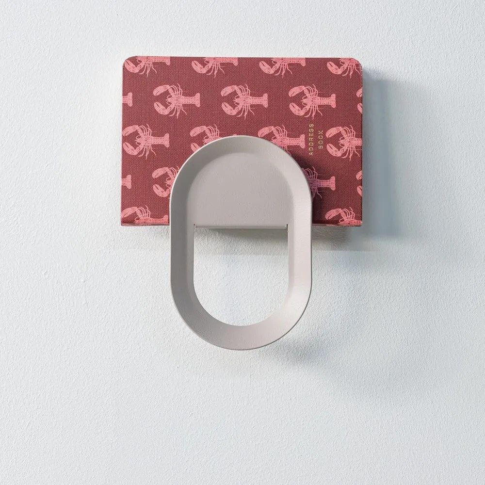 Szarobrązowy ścienny stalowy haczyk Coucou – Spinder Design