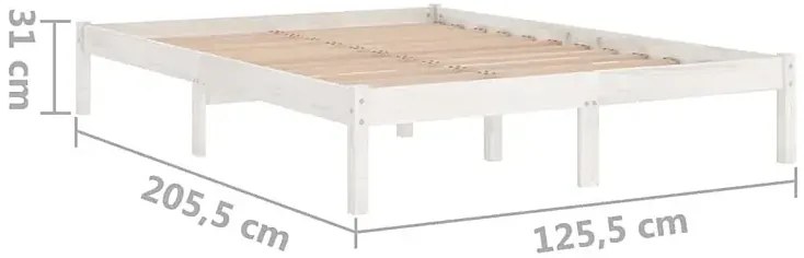 Białe drewniane łóżko 120x200 cm - Selvis 4X