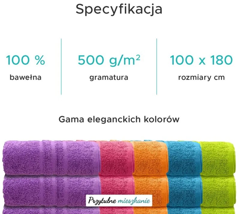 Ręcznik Comfort Maxi 100x180 cm czarny, 100% bawełna