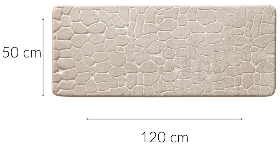 Podłużna mata łazienkowa z tłoczonym wzorem, 50 x 120 cm
