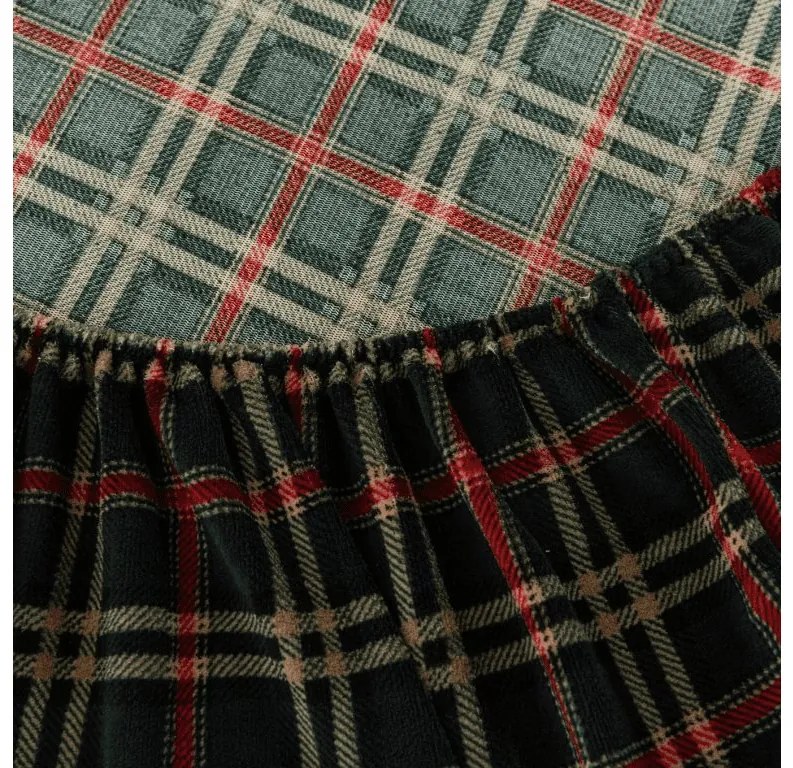 PrzytulneMieszkanie.pl Prześcieradło z mikropluszu GLENMOORE 200x200 cm zielone