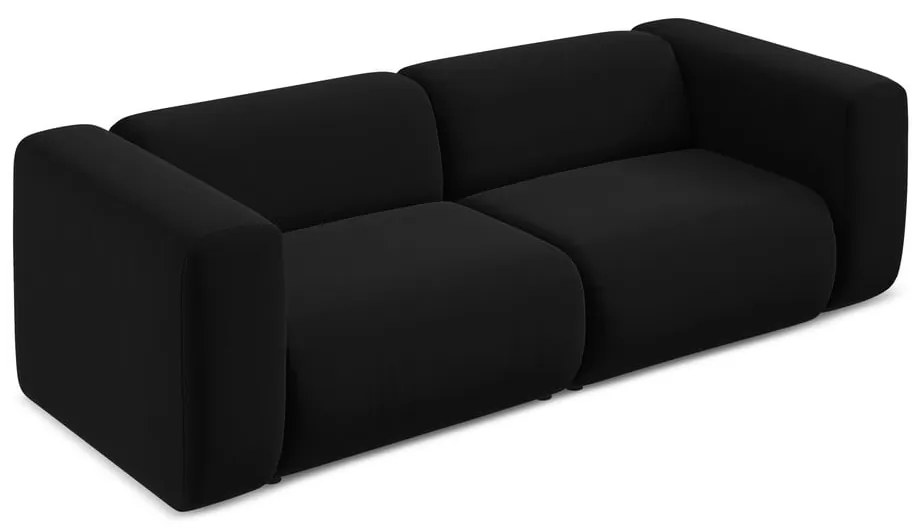 Czarna aksamitna sofa 228 cm Ekahi – Makamii