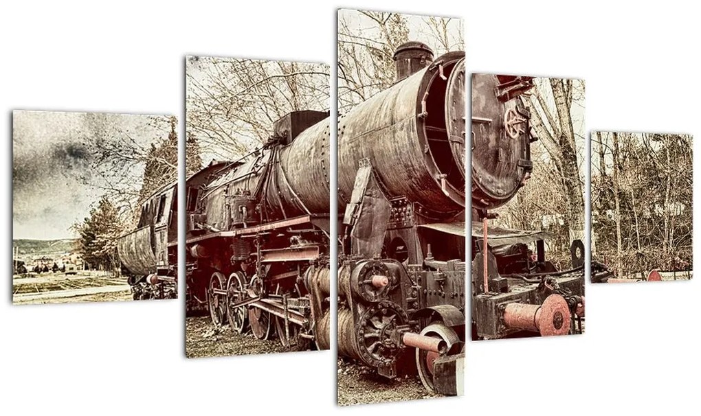 Historyczny wizerunek lokomotywy (125x70 cm)