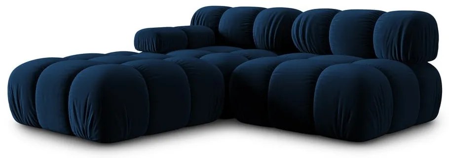 Niebieska aksamitna sofa 282 cm Bellis – Micadoni Home