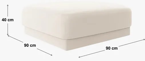 OUTLET Puf ciemna zieleń welur 90/90/40 Miley od Micadoni