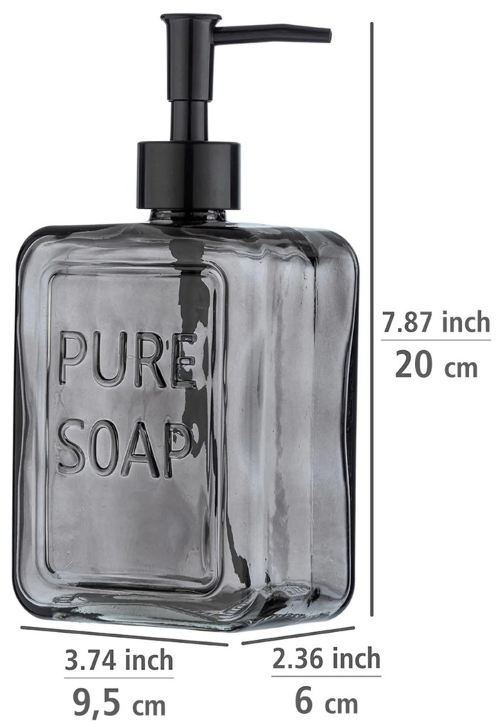 Dozownik do mydła w płynie PURE, szklany, 550 ml, WENKO