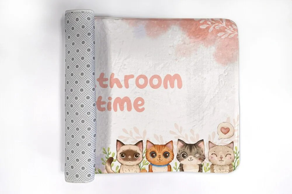 Dywanik antypoślizgowy do łazienki Dywanik antypoślizgowy do łazienki Koty Zwierzęta