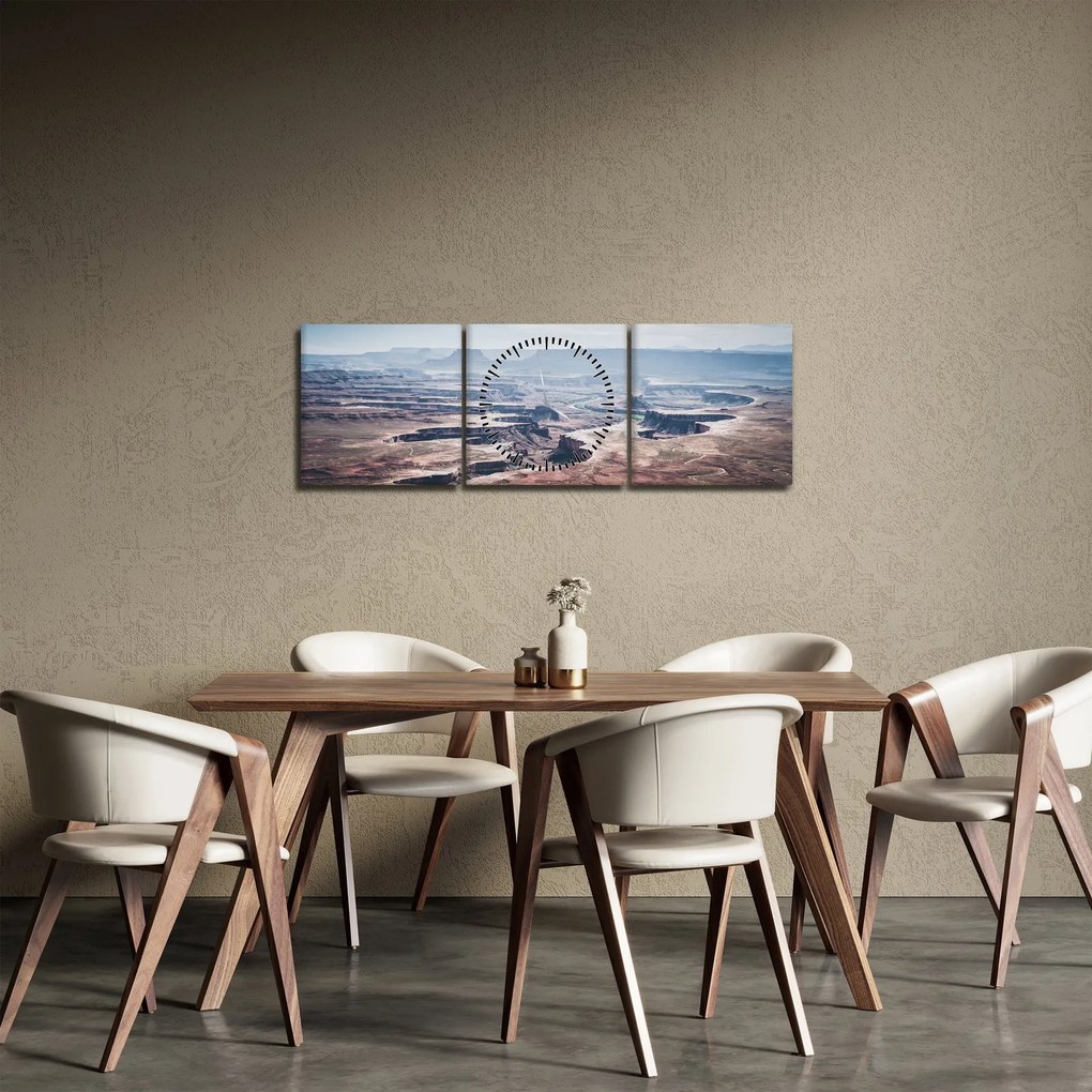 Obraz kanionów, USA (z zegarem) (90x30 cm)