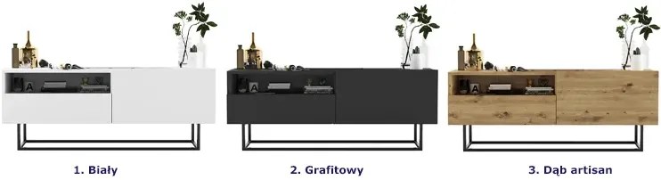 Szafka rtv z szufladą biała Z3-S16