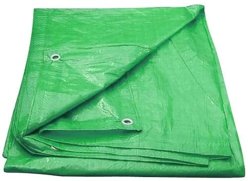 Płachta kryjąca z okami 4 x 6 m 100 g/m2, zielona