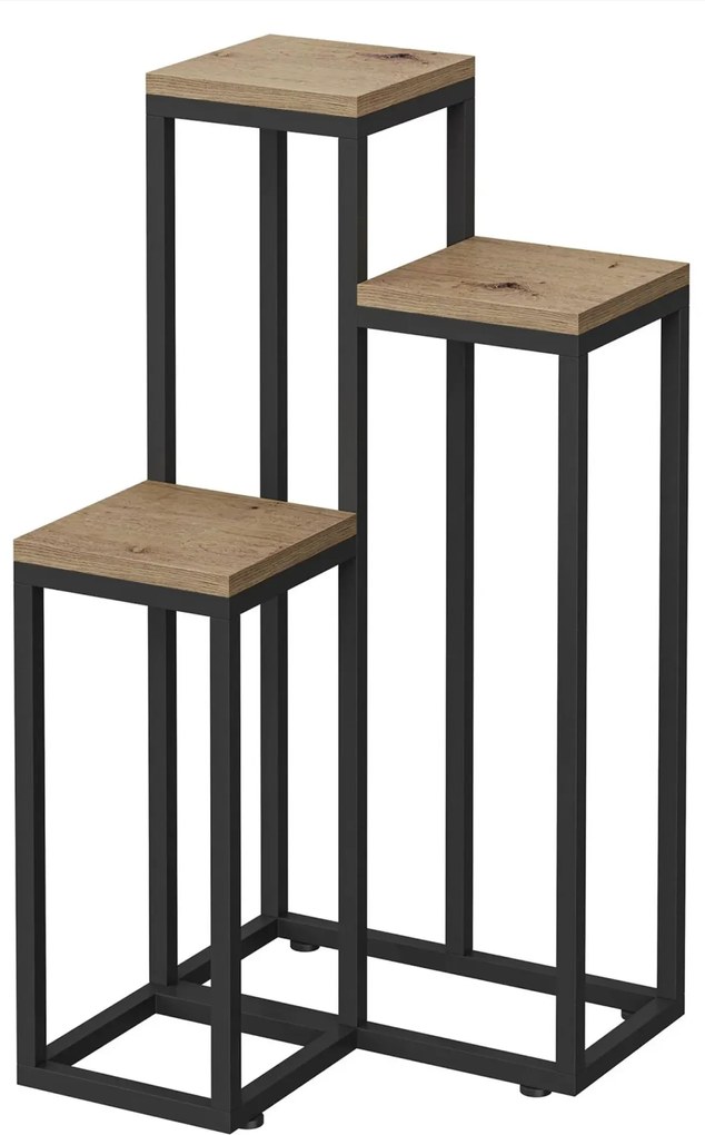 Potrójny stojak na kwiaty dąb artisan R7-G29