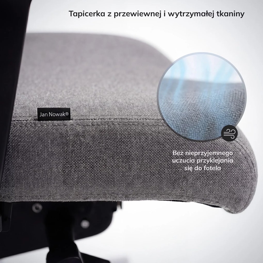 Fotel biurowy ergonomiczny szary VECTOR