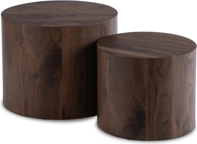 Zestaw Stolików Kawowych LEILA 38 cm/48 cm Orzech Loft