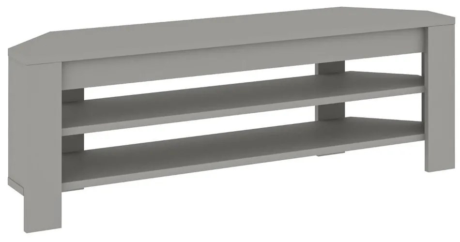 Szara szafka pod TV w dekorze dębu 120x40x30 cm Corner – Kalune Design