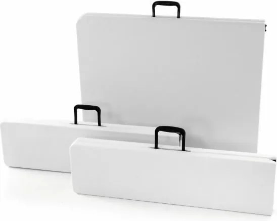 Komplet składany stół ogrodowy campingowy Garth 183 cm + 2 składane ławki