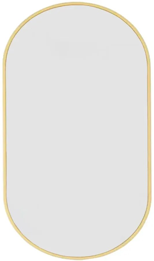 Złote lustro owalne minimalistyczne 100x50 cm F0-T79