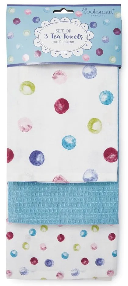 Bawełniane ścierki zestaw 3 szt. 45x65 cm Spotty Dotty – Cooksmart ®