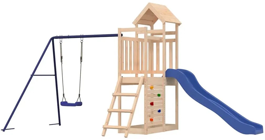 Plac zabaw do ogrodu z huśtawką i zjeżdżalnią Lapis 5X