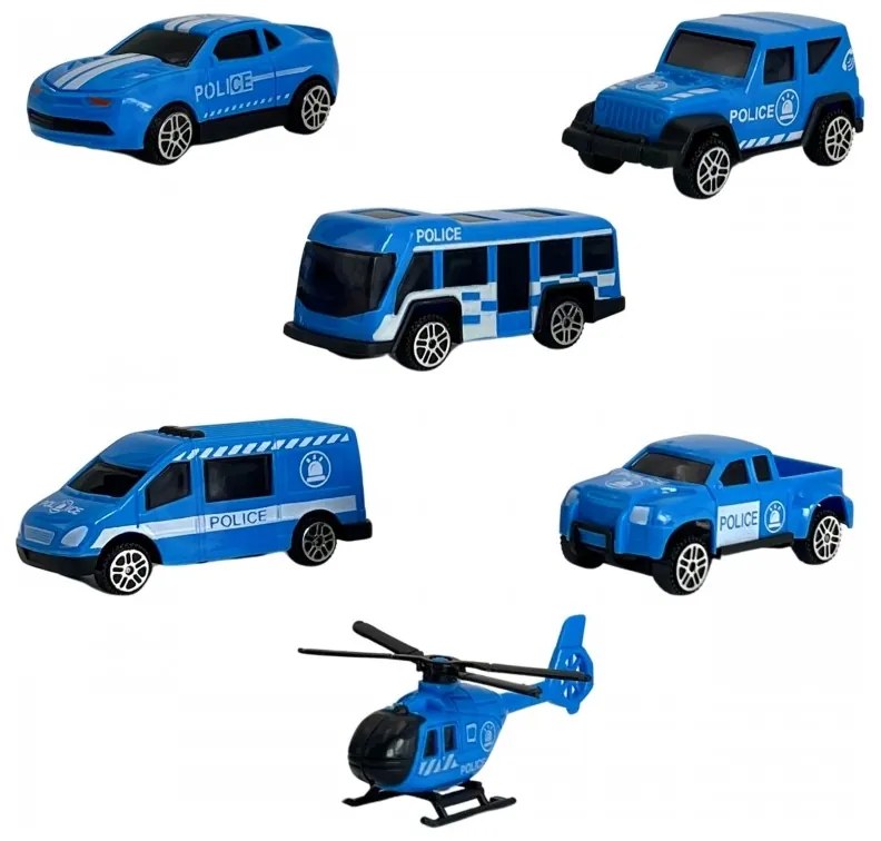 Woopie zestaw cieżarówka transporter 3w1 niebieski policja