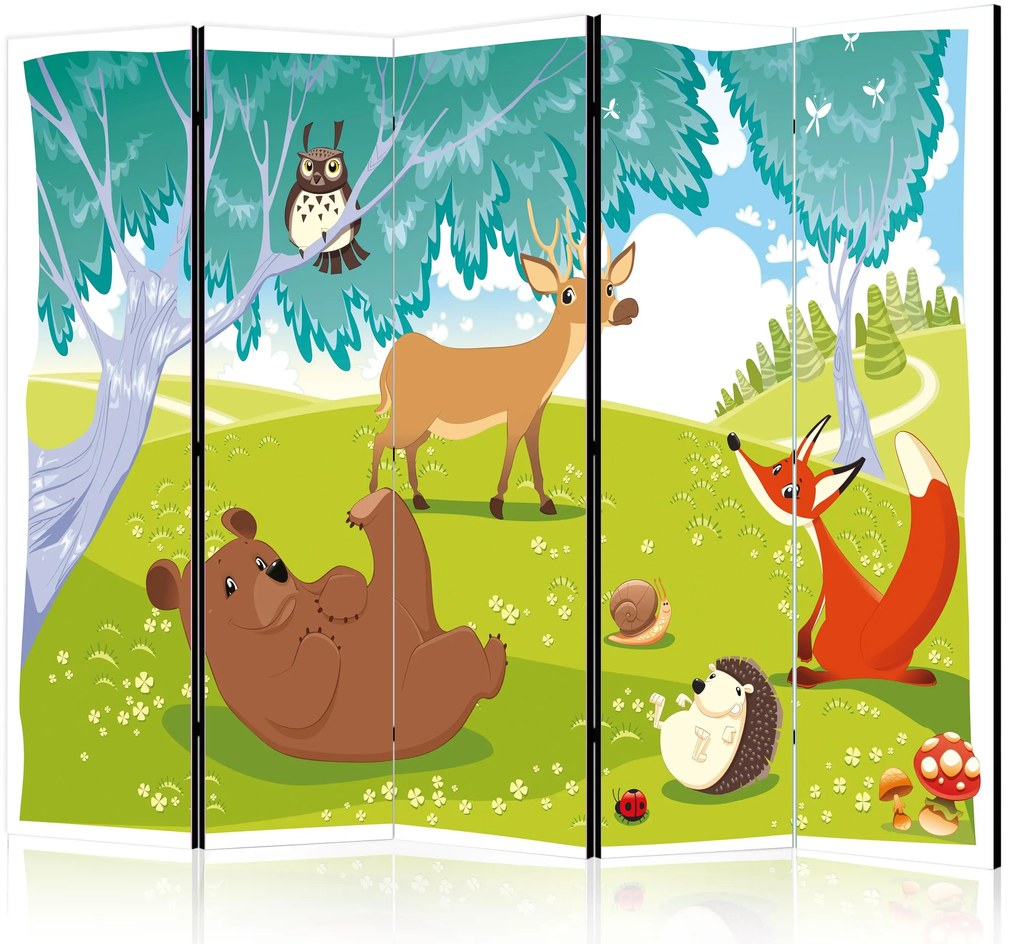 Parawan jednostronny Dla dzieci 225x172 cm 5-częściowy wielokolorowy ARTGEIST B