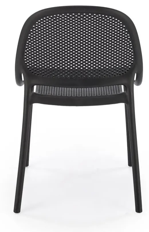Krzesło K532 czarne z tworzywa PVC HALMAR