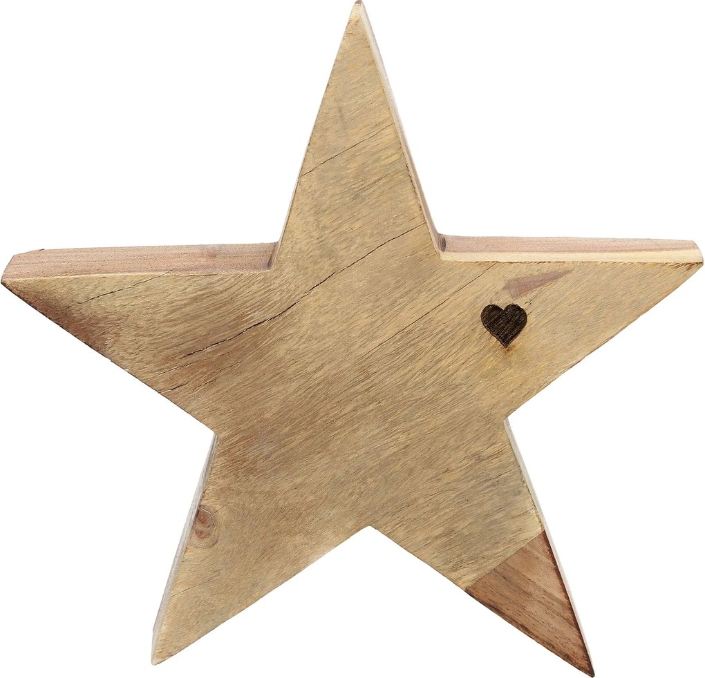 Dekoracja Wooden Star II 20x4x20 cm