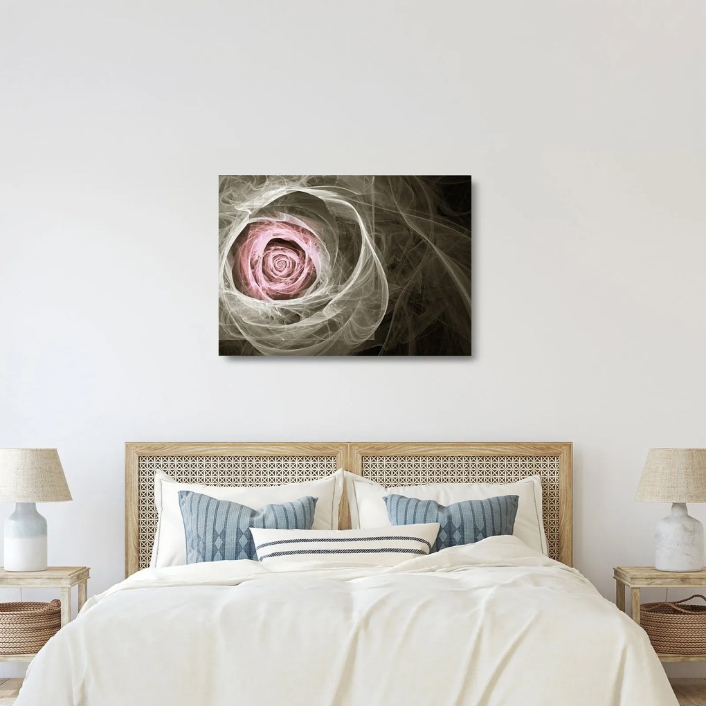 Obraz na szkle - Abstrakcyjny róż jasnoróżowy (70x50 cm)