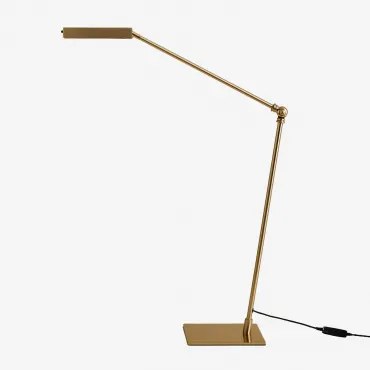 Lampa Stołowa Led Z Metalu Valtyn Złoto - Sklum